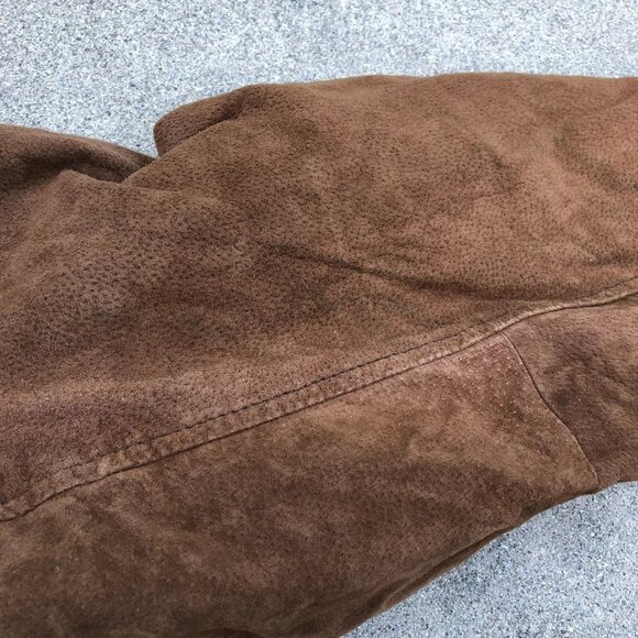 VTG KNIGHTSBRIDGE OUTERWEAR Leather Suede Jacket XL Men's Bomber Brown Full Zip - Picture 7 of 15